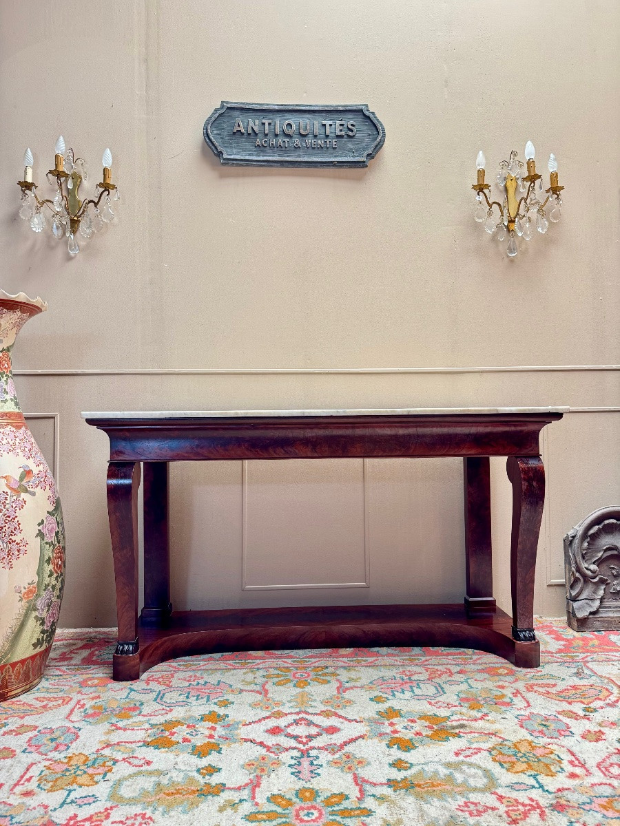 Console en acajou de style empire XIX eme siècle -photo-4