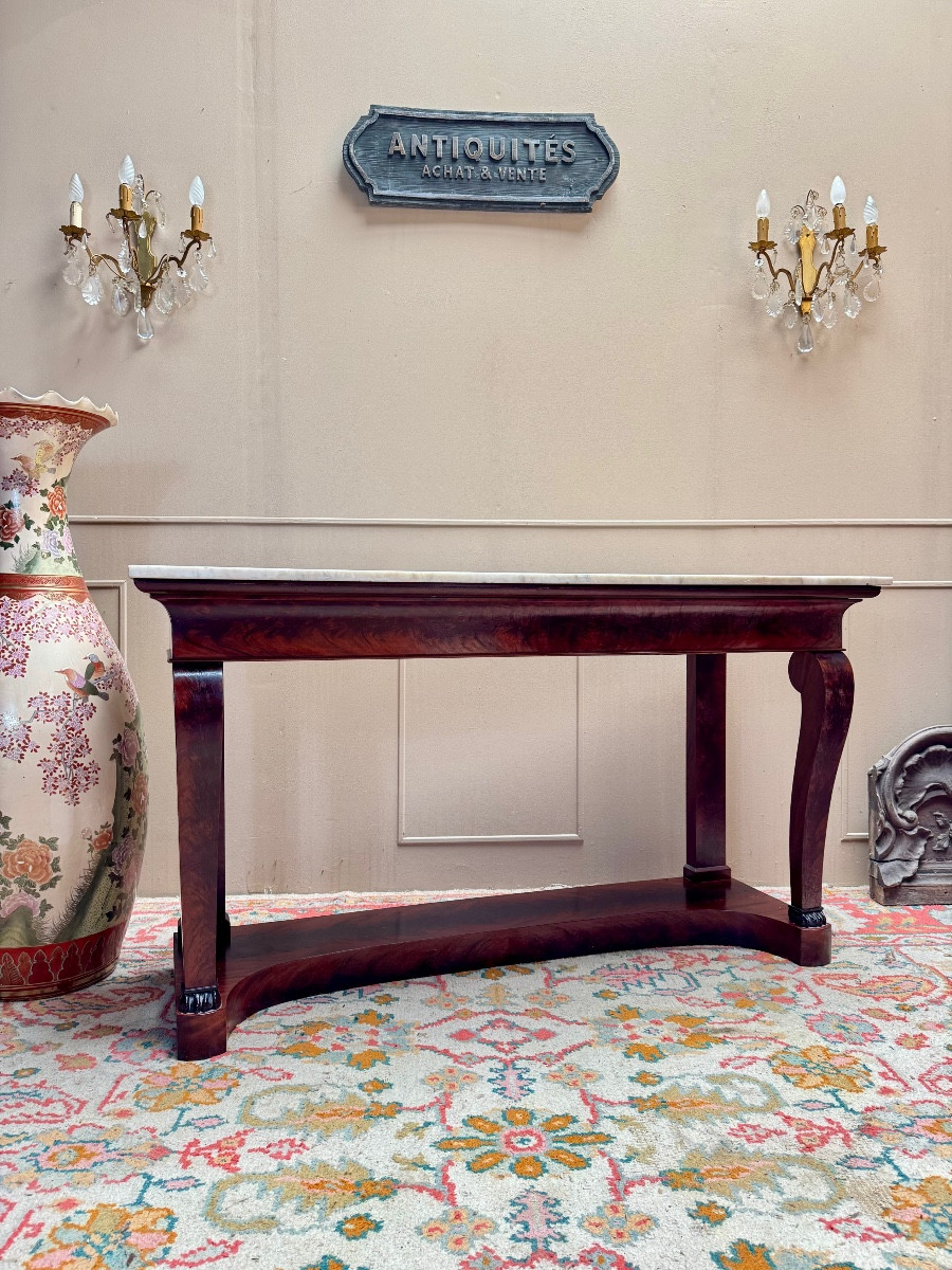 Console en acajou de style empire XIX eme siècle 