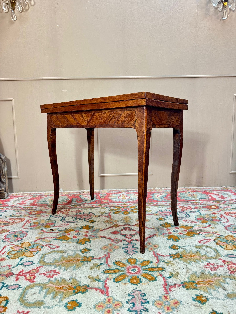 Sébastien Vié Louis XV Period Marquetry Games Table, 18th Century -photo-5