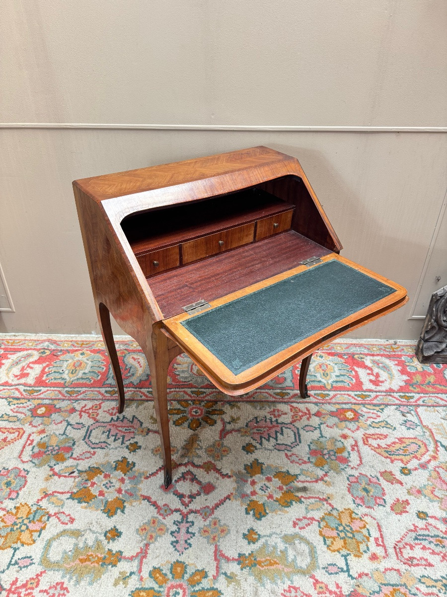 Bureau de pente en marqueterie de style Louis XV -photo-4