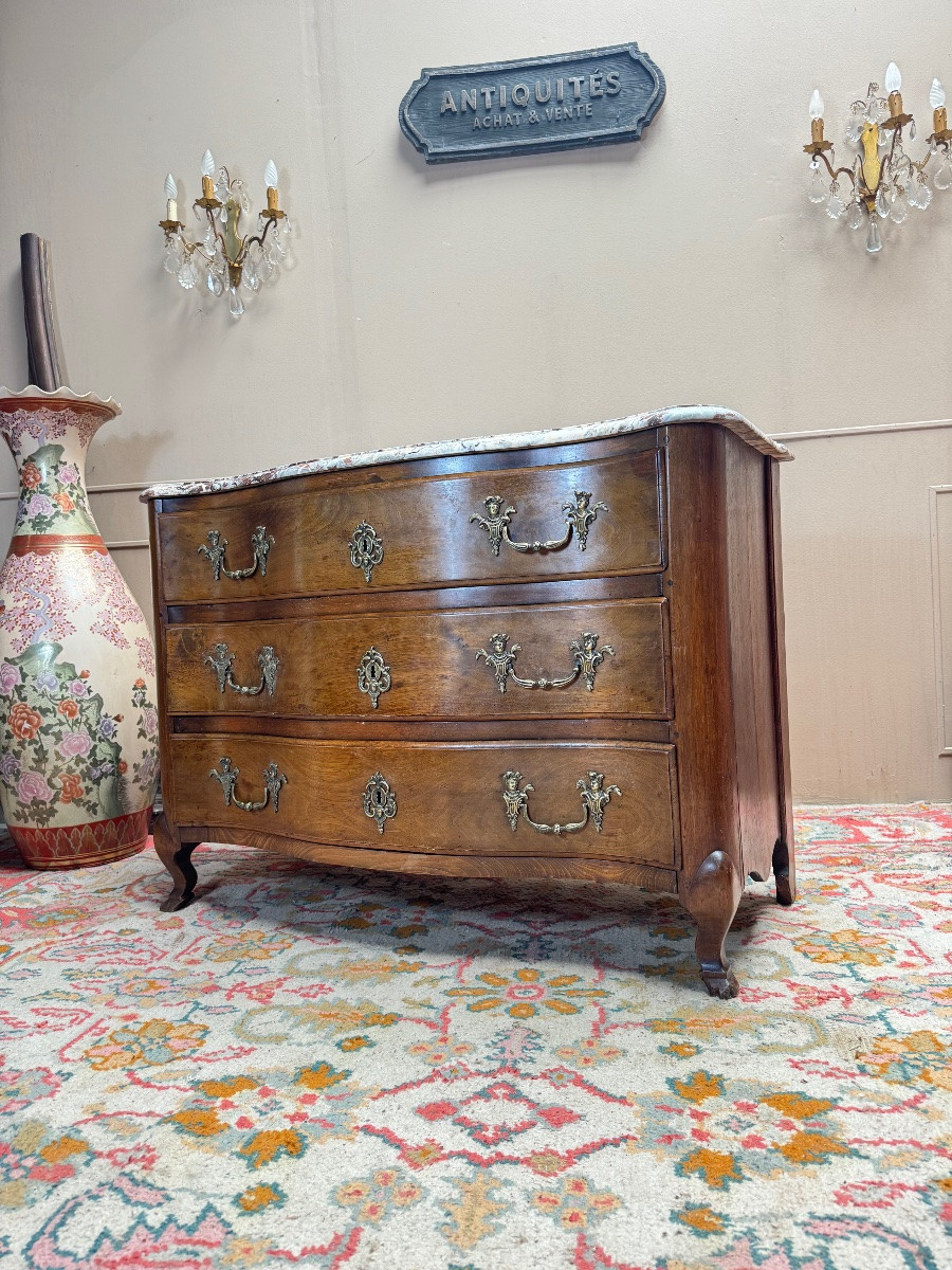 Louis XV Period Mahogany Chest Of Drawers, 18th Century -photo-2
