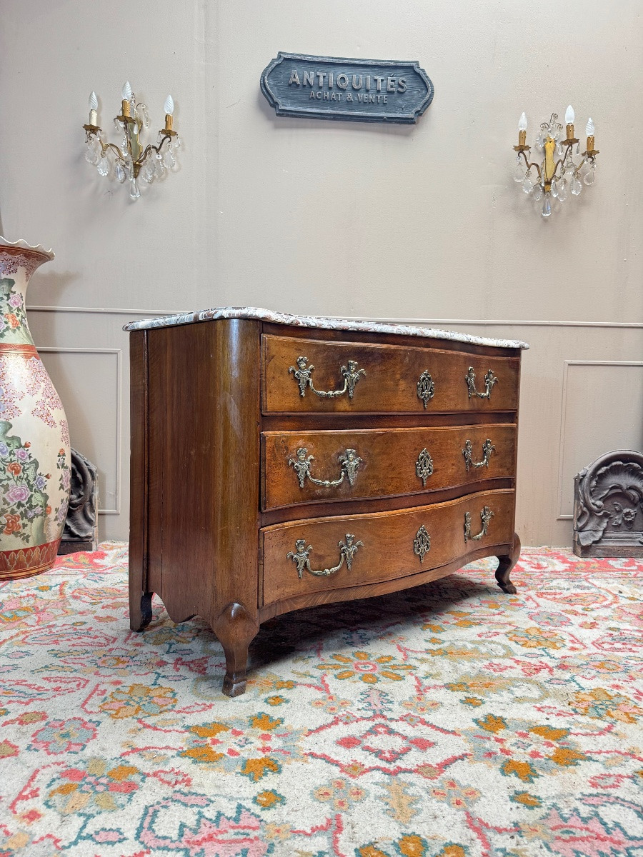 Louis XV Period Mahogany Chest Of Drawers, 18th Century -photo-2