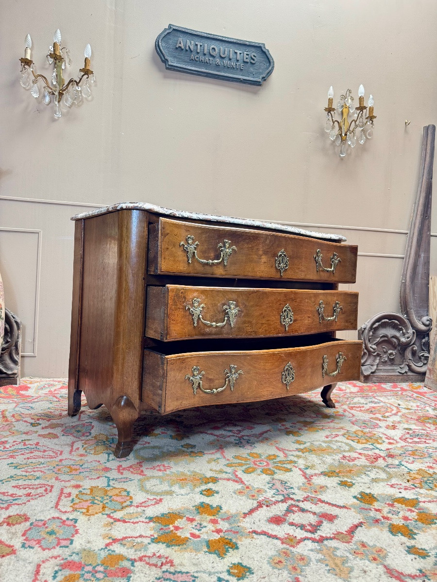 Louis XV Period Mahogany Chest Of Drawers, 18th Century -photo-3