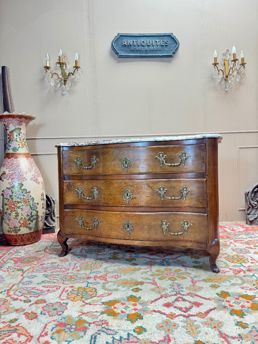 Louis XV Period Mahogany Chest Of Drawers, 18th Century 