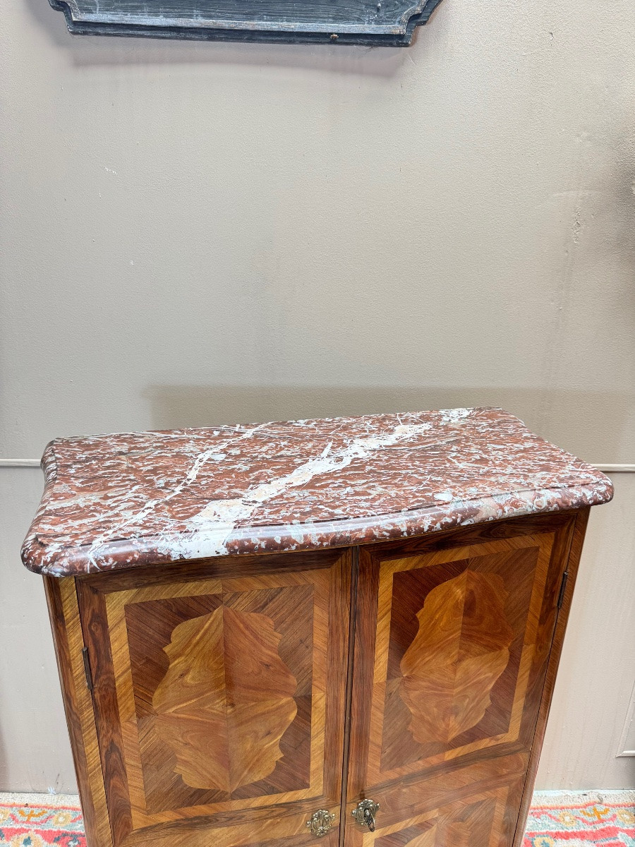 Armoire en marqueterie de style Louis XV, époque Napoléon III XIX eme siècle -photo-3