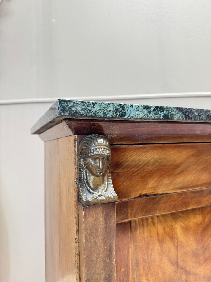 Empire Style Flamed Mahogany Sideboard, 19th Century, Return From Egypt -photo-2