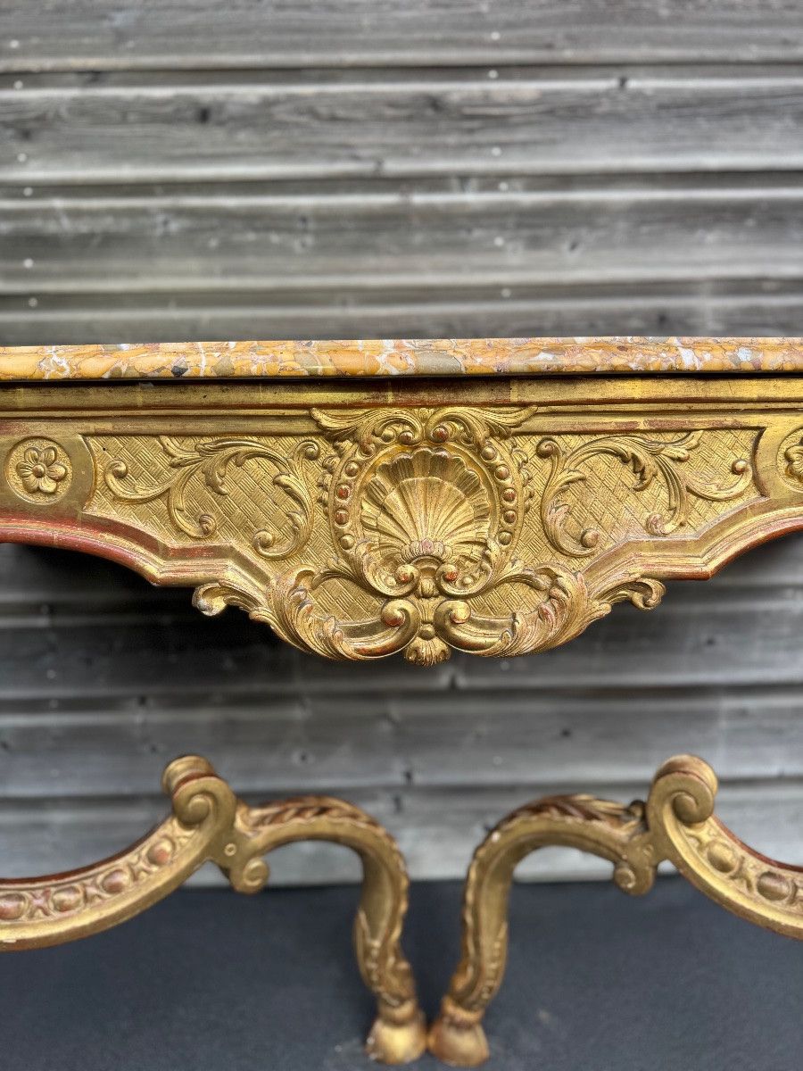18th Century Regency Period Giltwood Console Table -photo-1