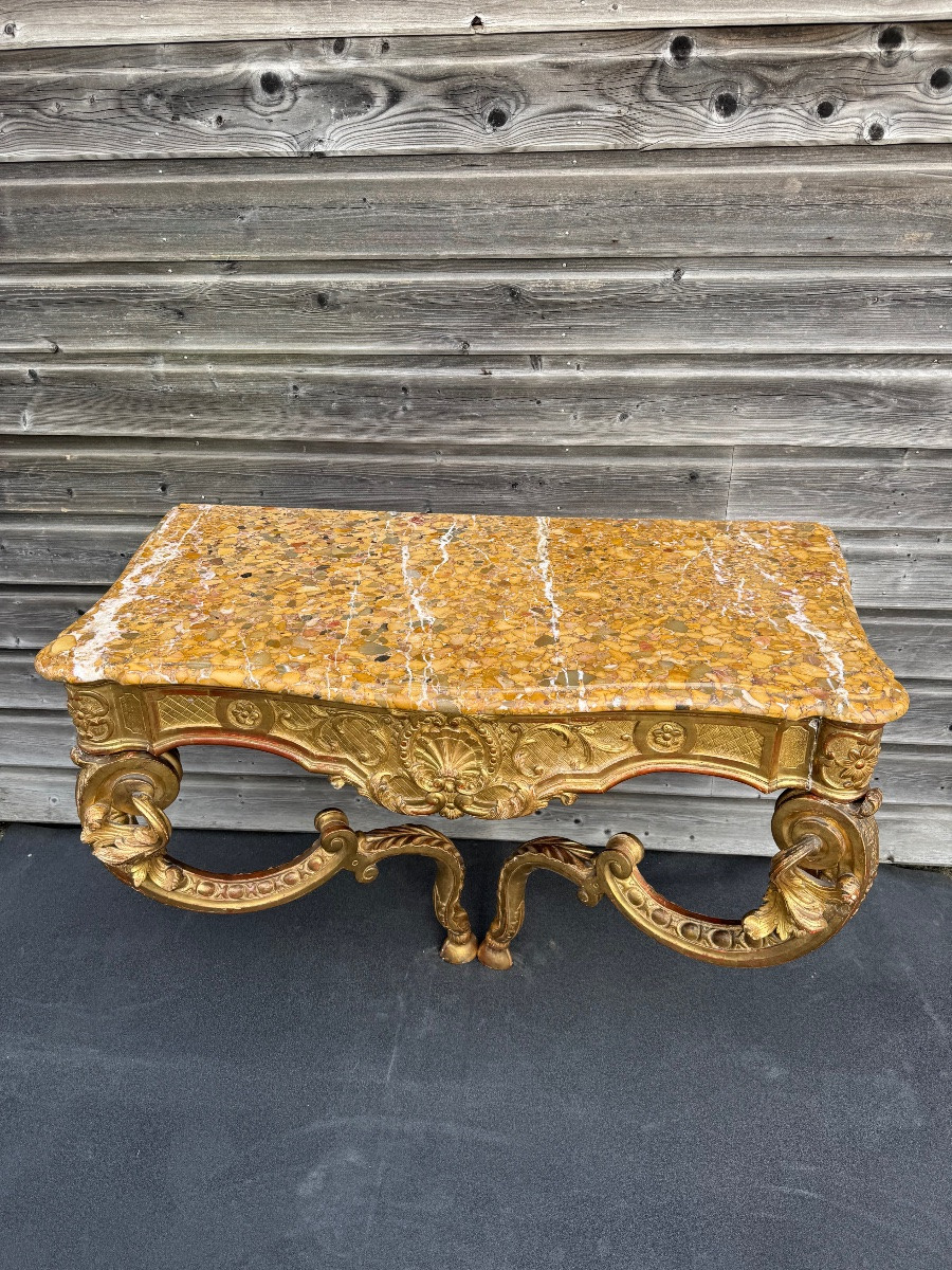 18th Century Regency Period Giltwood Console Table -photo-3