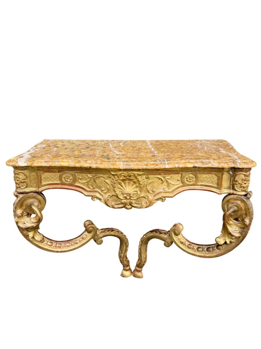 18th Century Regency Period Giltwood Console Table 