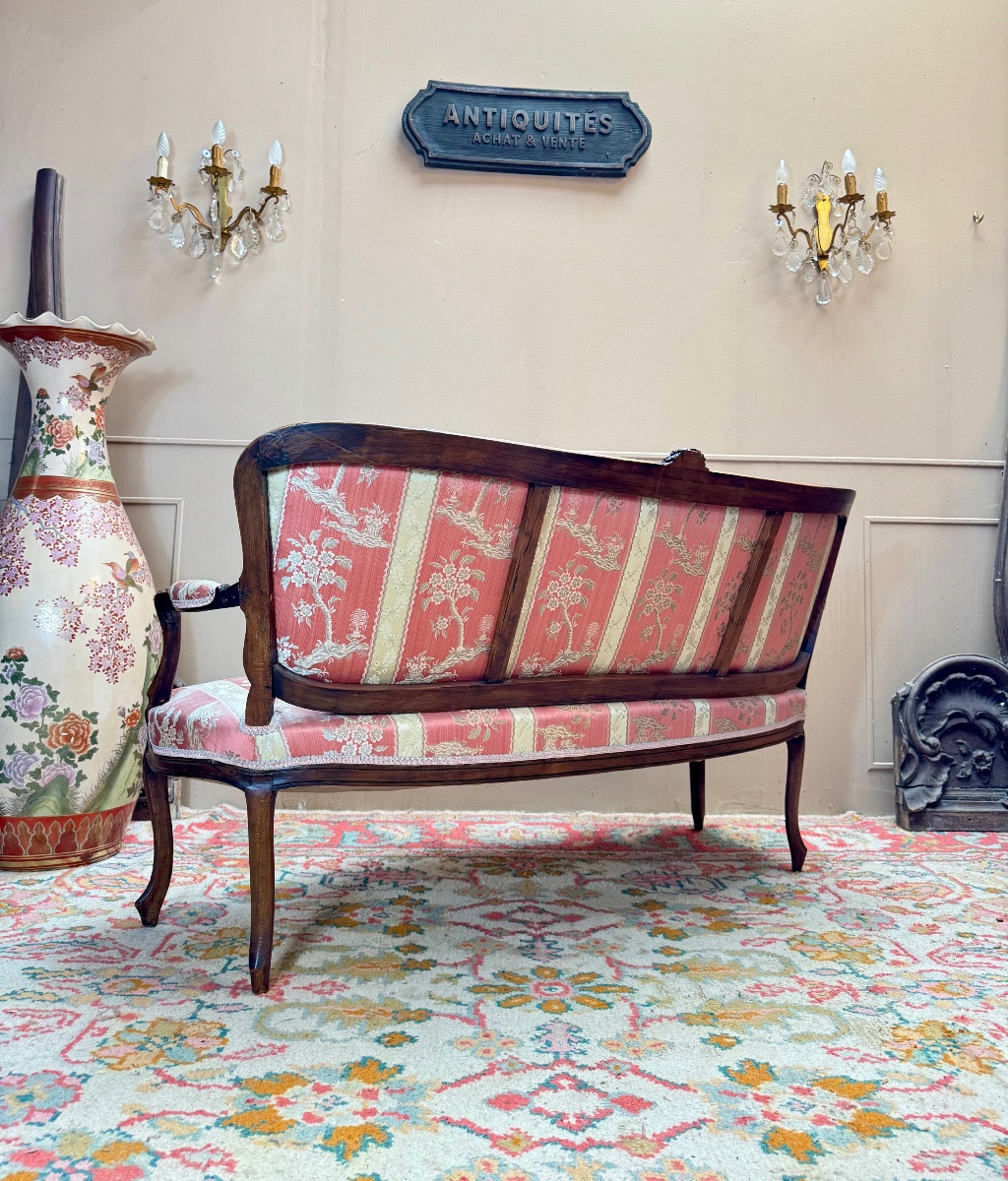 Louis XV Period Walnut Bench, 18th Century -photo-4