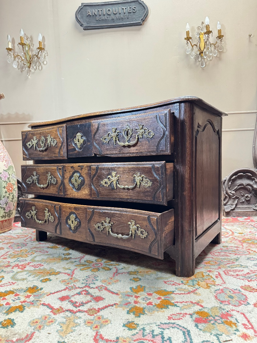 Commode parisienne en chêne d’époque régence XVIII eme siècle -photo-4