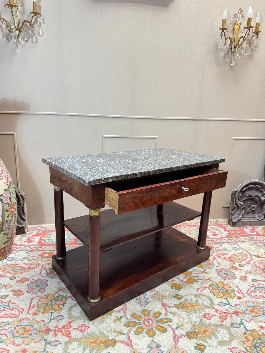 Console en acajou d’époque empire XIX eme siècle -photo-1