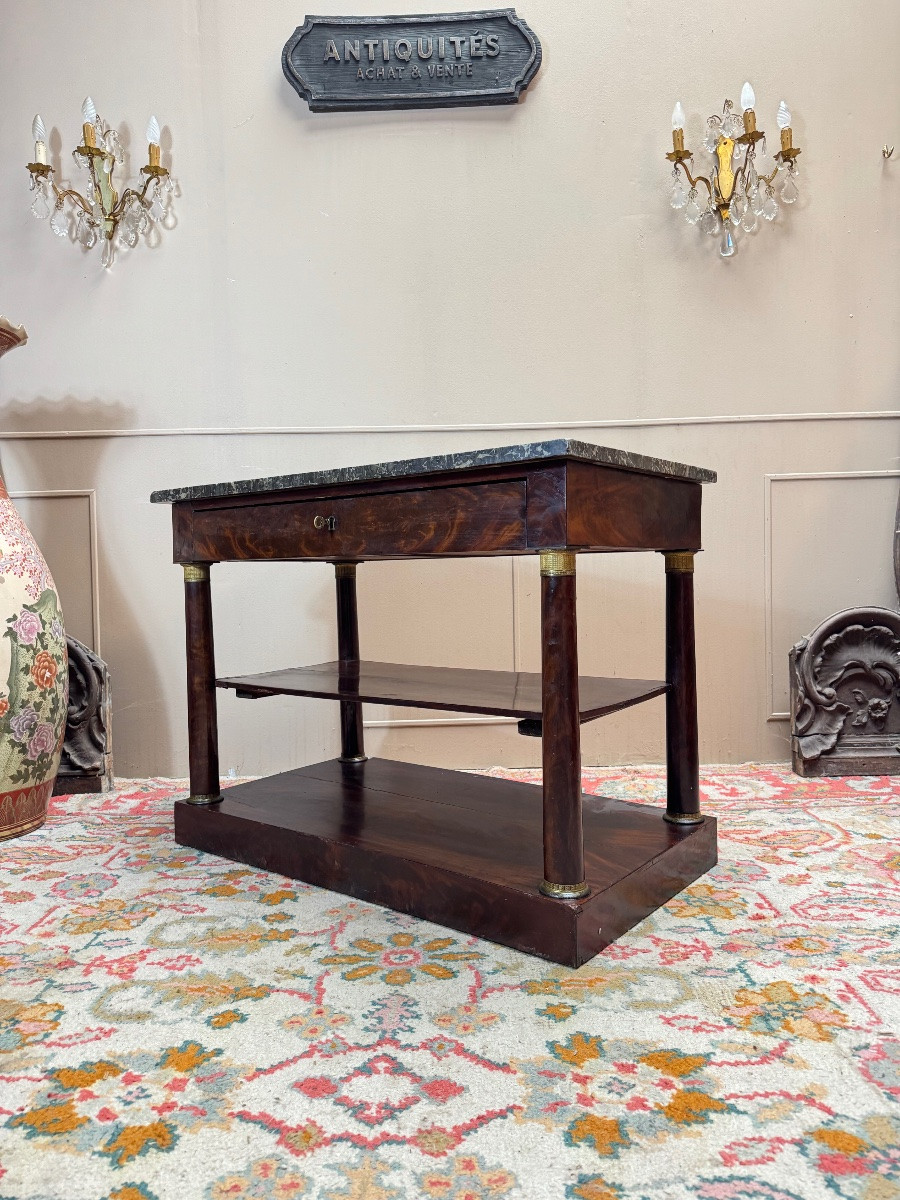 Console en acajou d’époque empire XIX eme siècle -photo-4