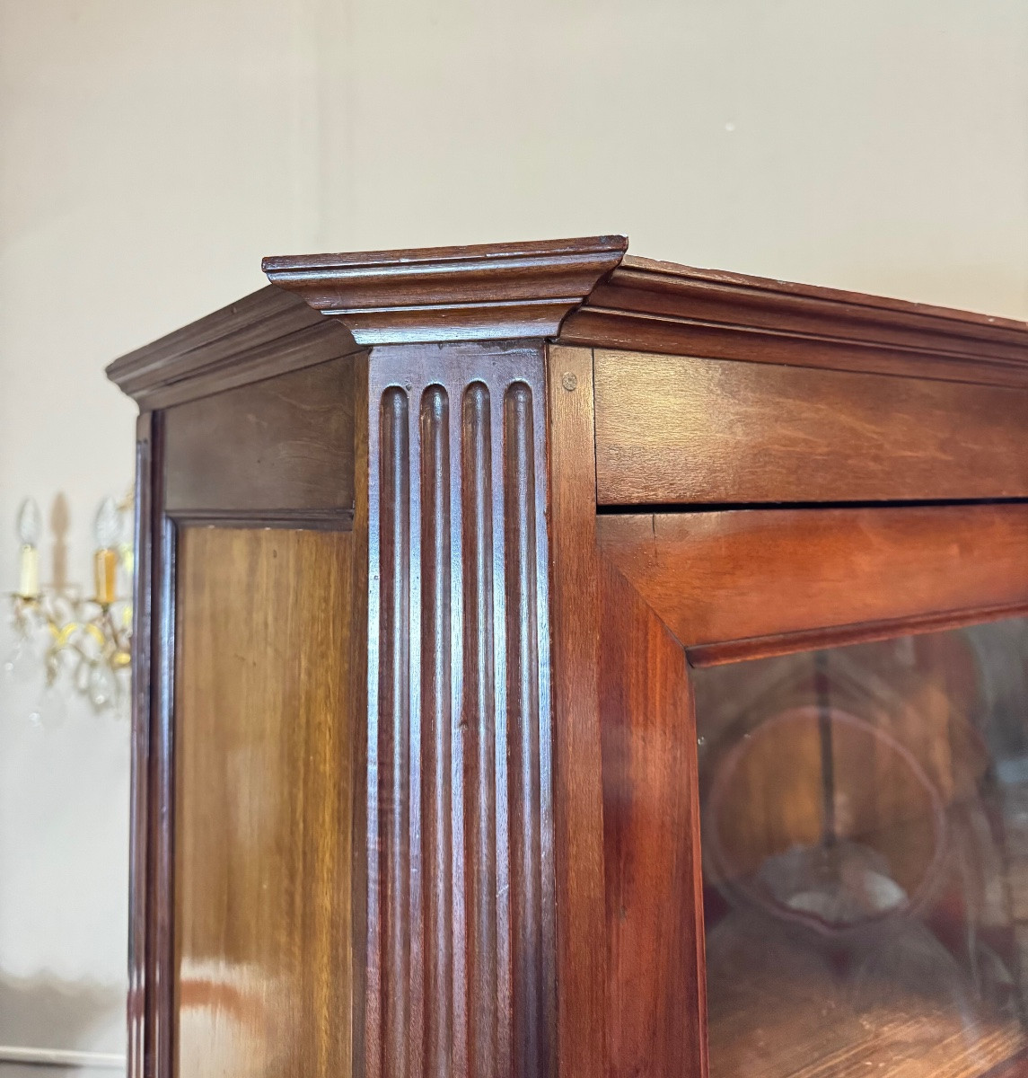 Vitrine bibliothèque en acajou d’époque Louis XVI XVIII eme siècle -photo-1