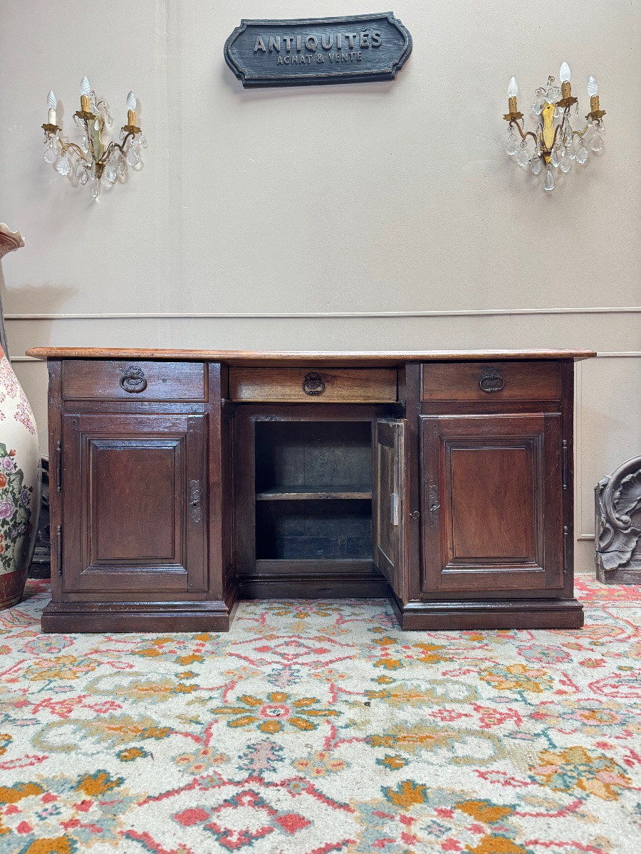 18th Century Walnut Money Changer's Cabinet Desk -photo-5