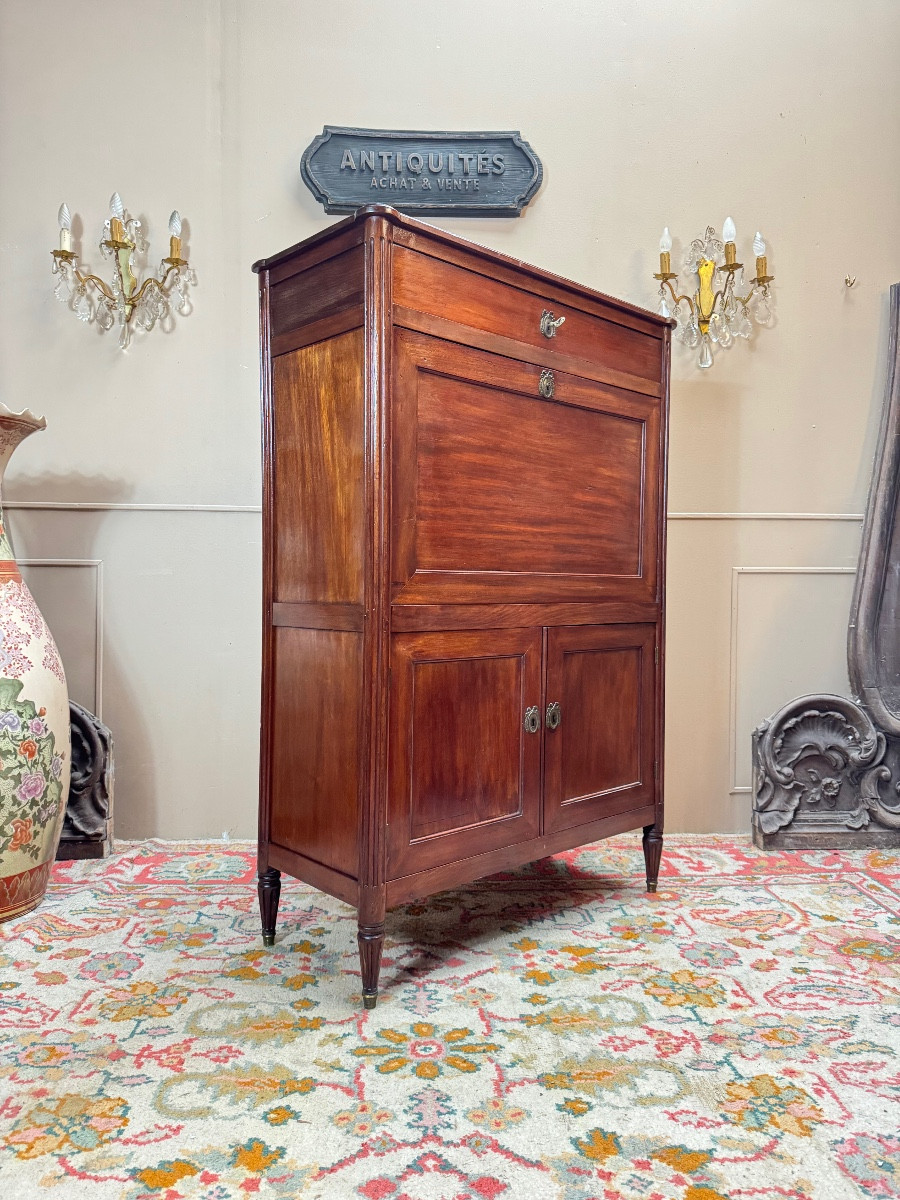 Louis XVI Period Mahogany Secretary, 18th Century 
