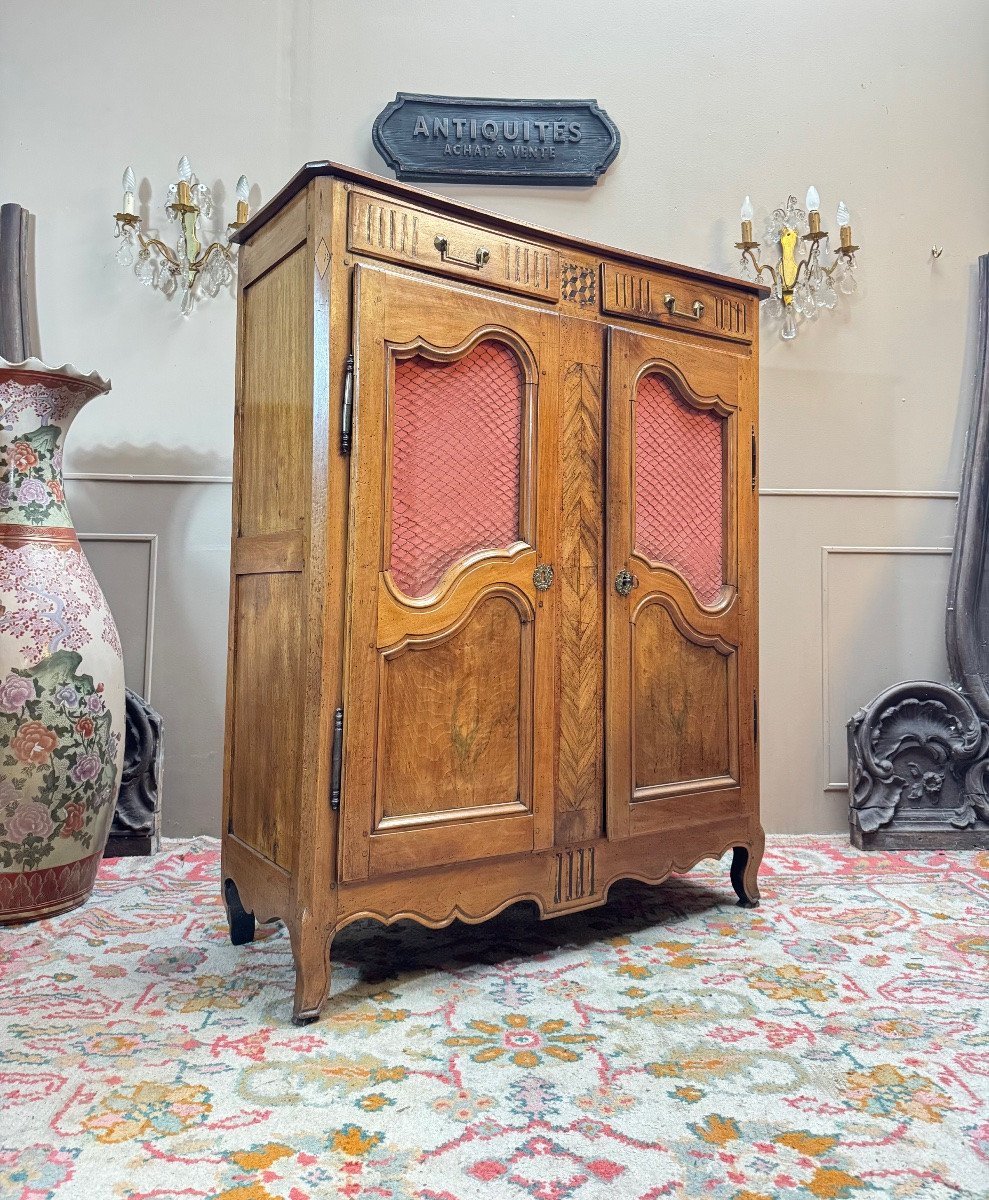 Louis XV Period Walnut Cabinet, 18th Century -photo-2