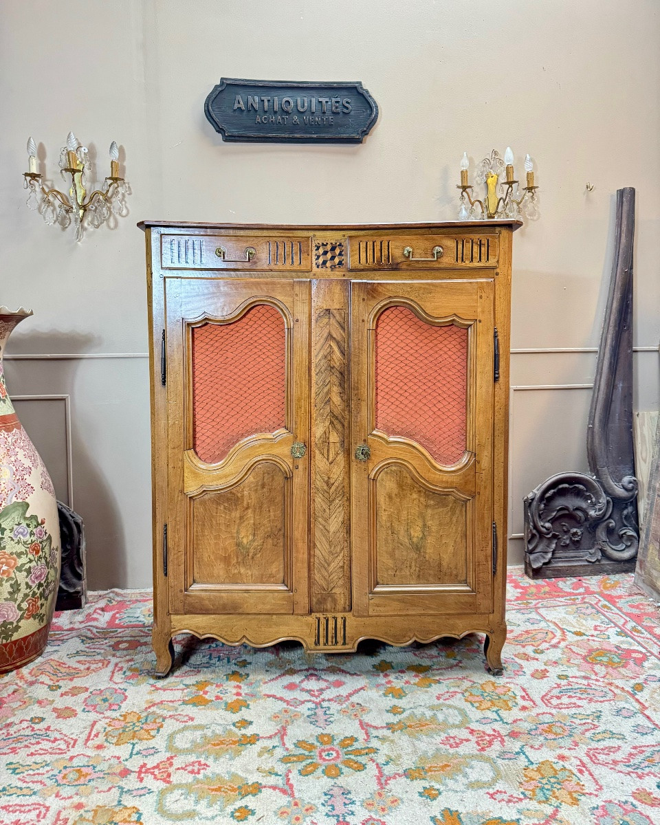 Louis XV Period Walnut Cabinet, 18th Century -photo-3