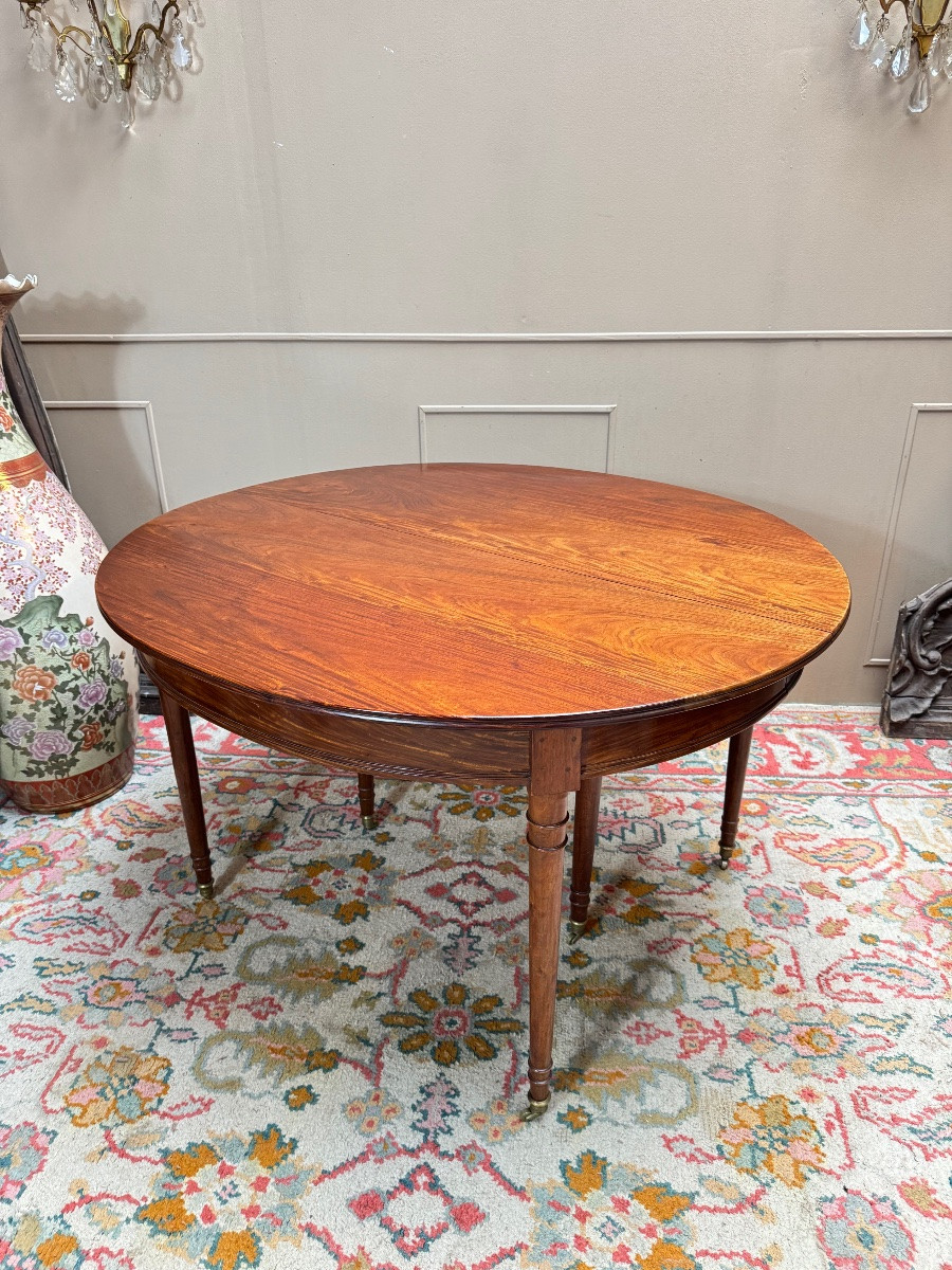 Louis XVI Style Mahogany Dining Table-photo-1