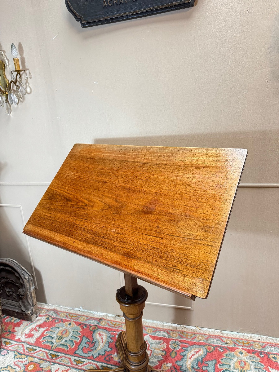 19th Century Mahogany Drawing Table With Transformations -photo-4