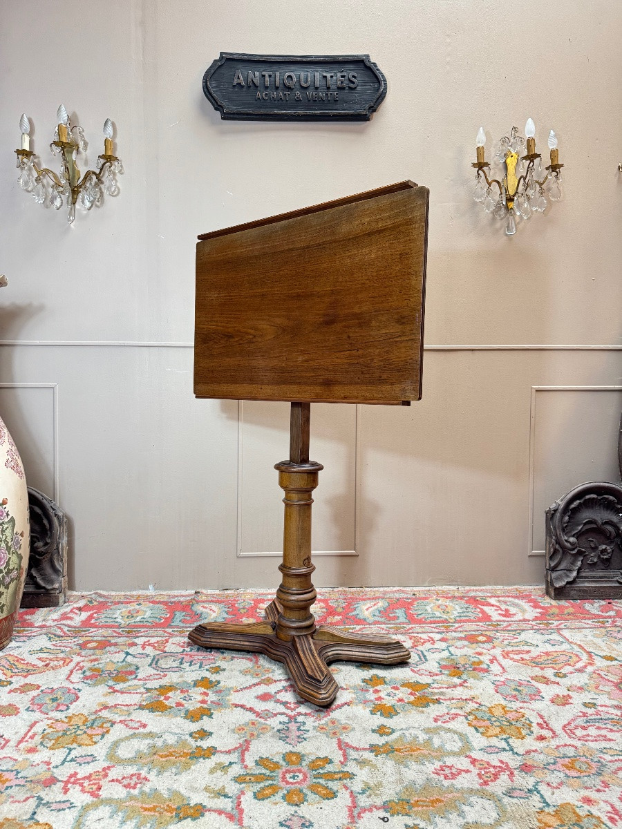 19th Century Mahogany Drawing Table With Transformations -photo-3