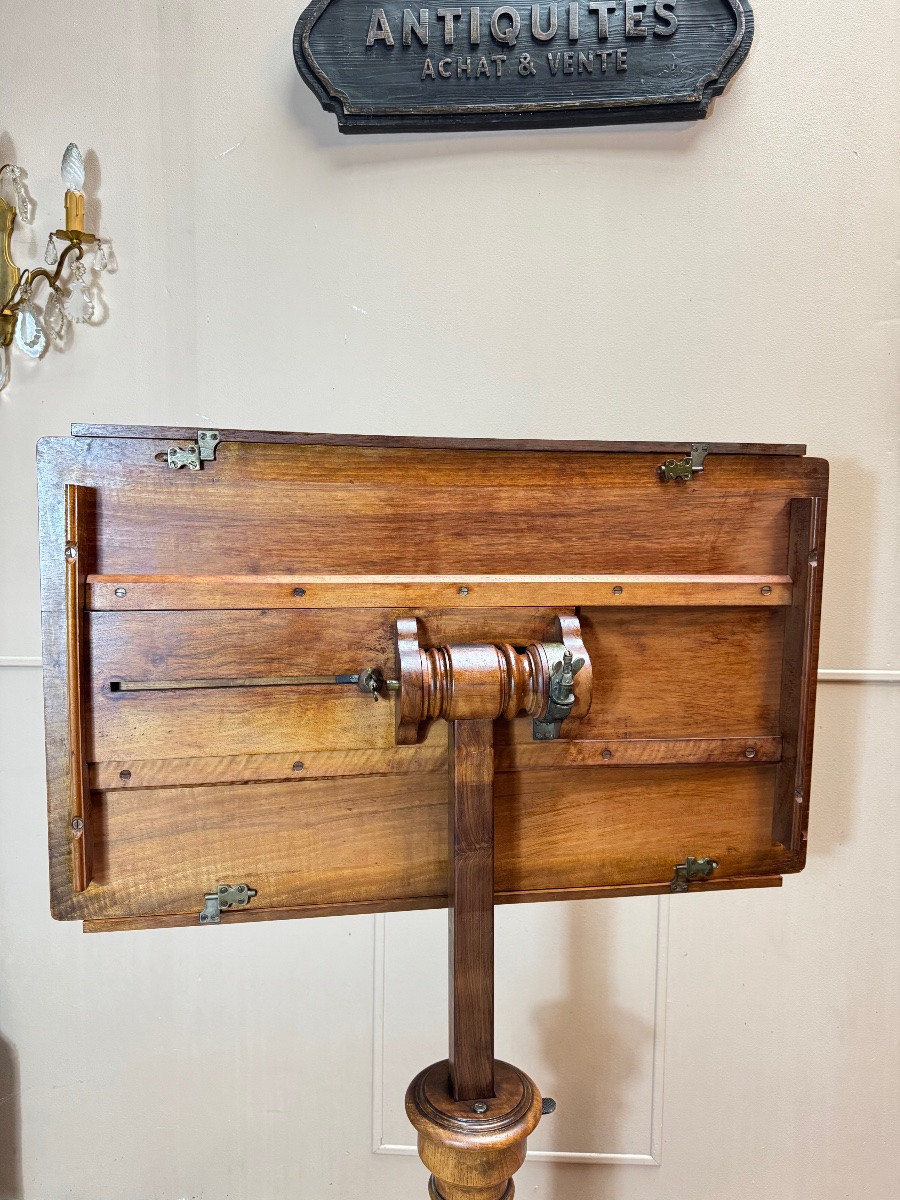 19th Century Mahogany Drawing Table With Transformations -photo-5