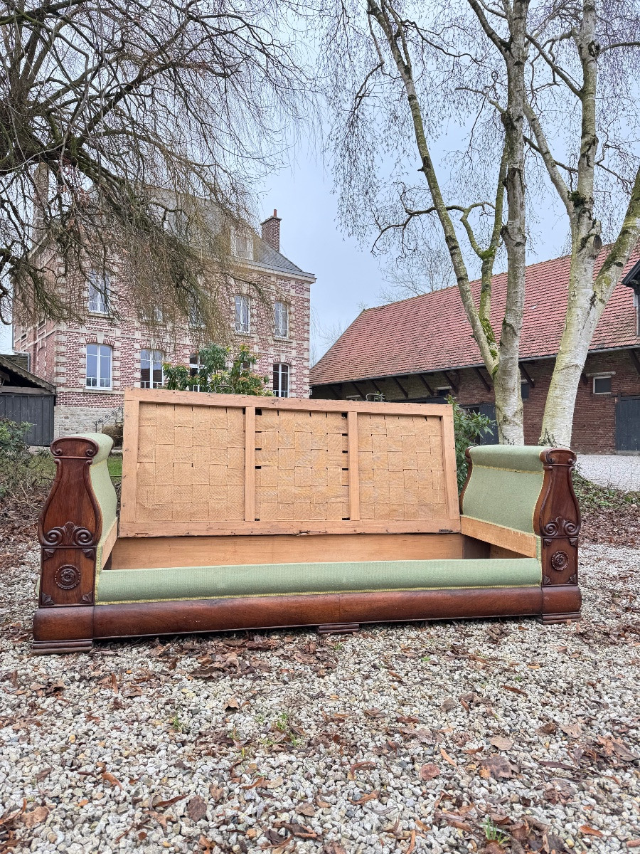 Bench, Daybed Forming A Chest In Mahogany From The 19th-century Restoration Period -photo-6