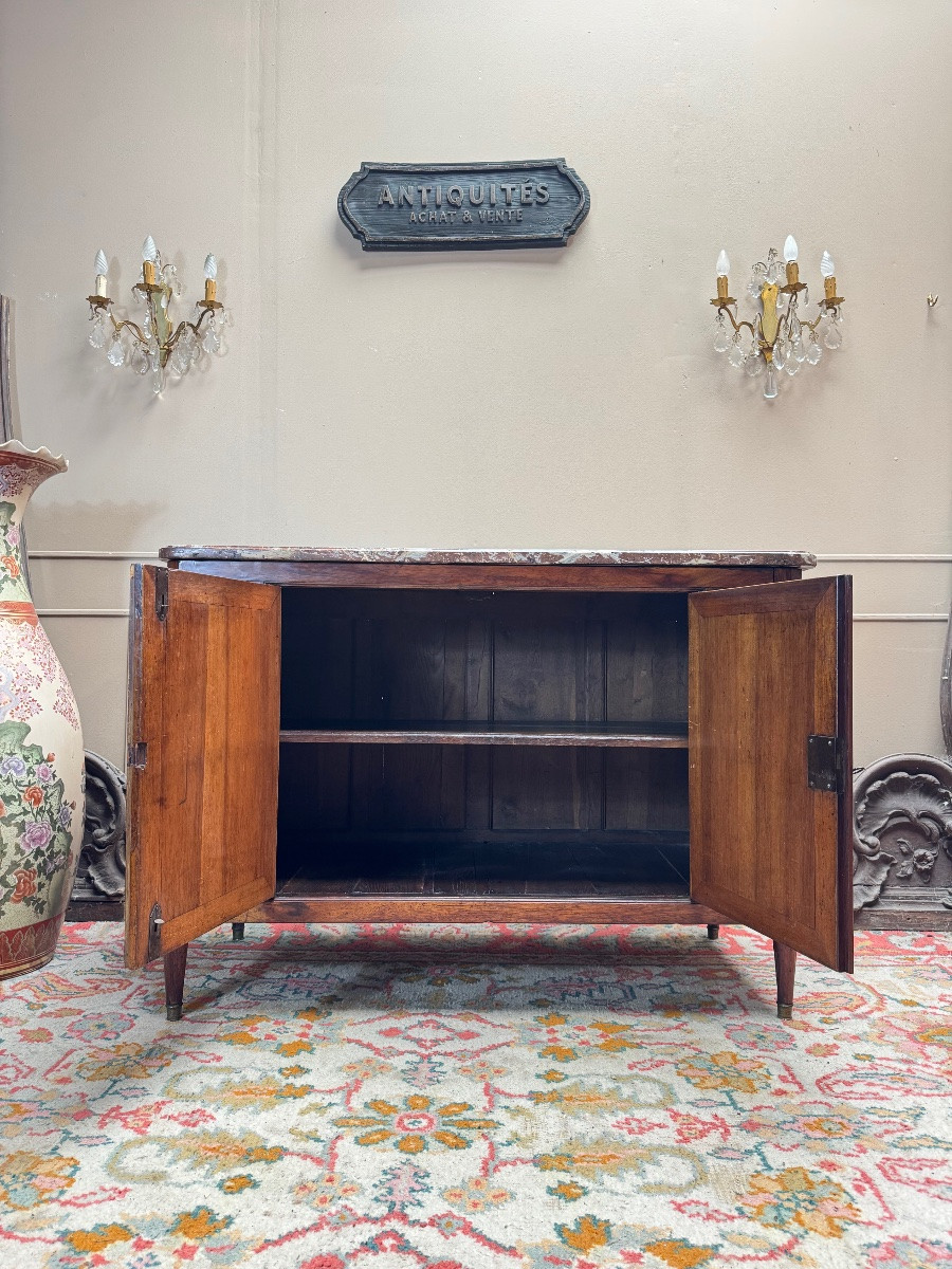 Jacques-pierre Letellier Mahogany Hunting Buffet, Louis XVI Period, Stamped 18th Century-photo-2