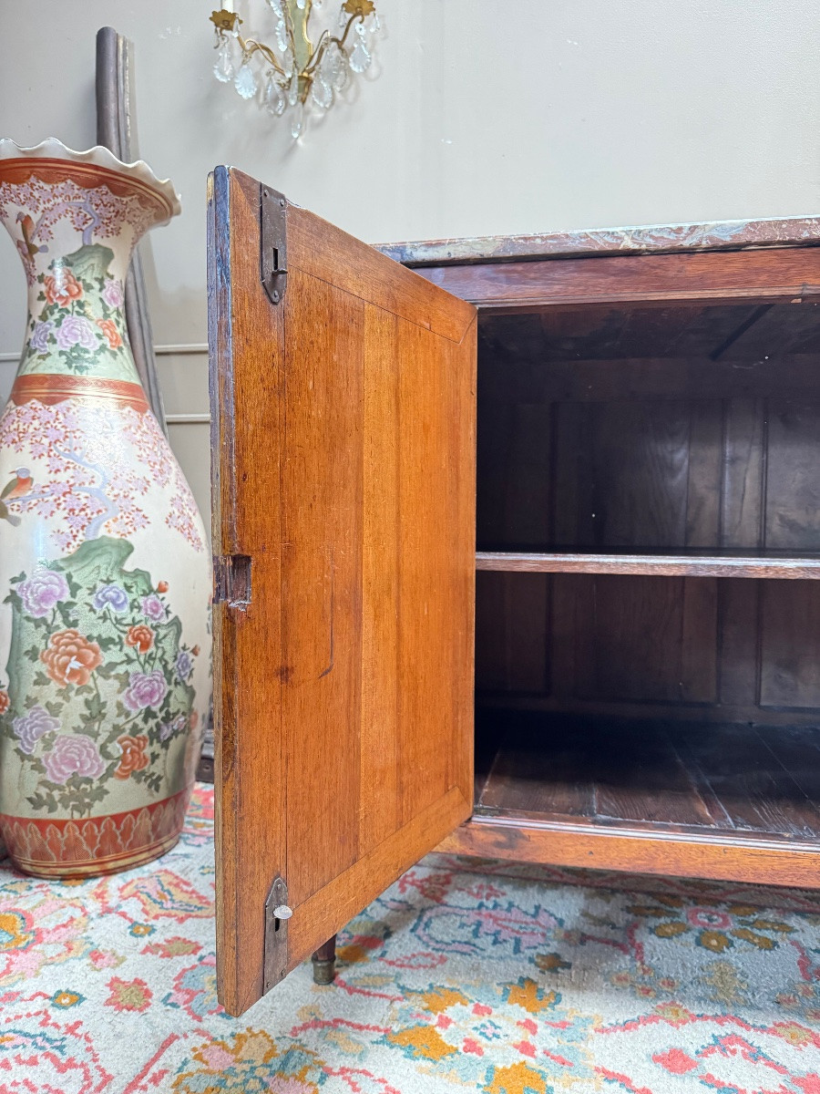 Jacques-pierre Letellier Mahogany Hunting Buffet, Louis XVI Period, Stamped 18th Century-photo-3