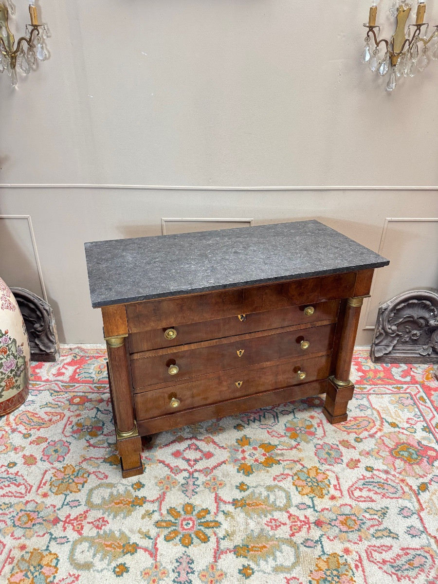 19th Century Empire Period Mahogany Chest Of Drawers -photo-3