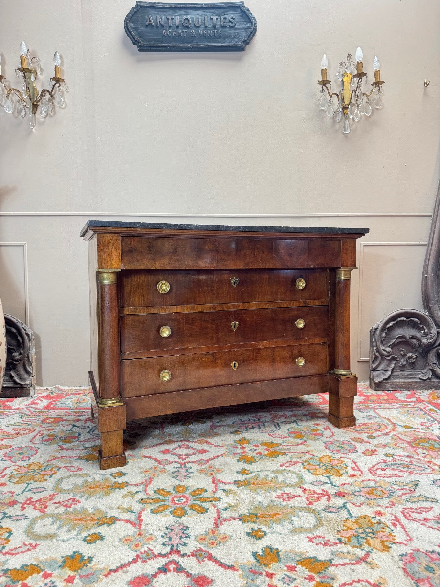 19th Century Empire Period Mahogany Chest Of Drawers -photo-4