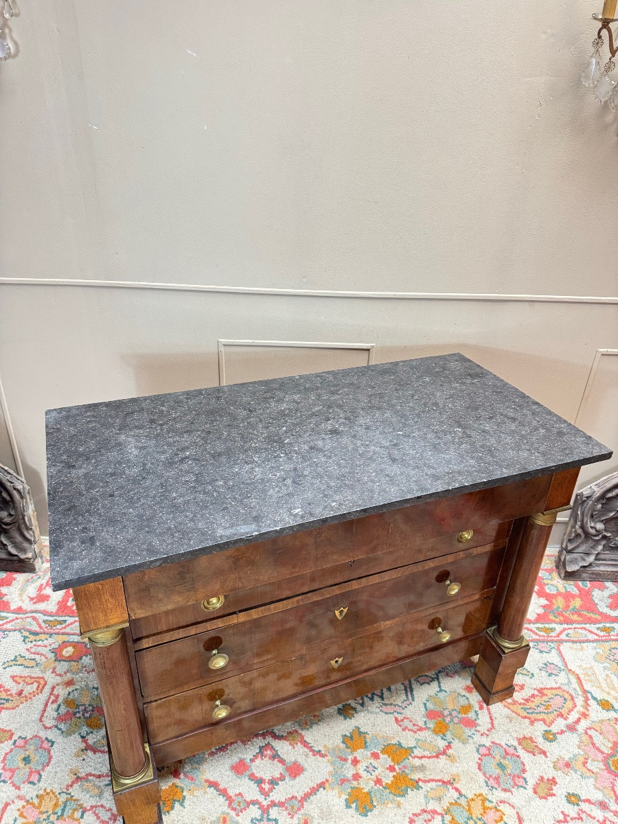 19th Century Empire Period Mahogany Chest Of Drawers -photo-3