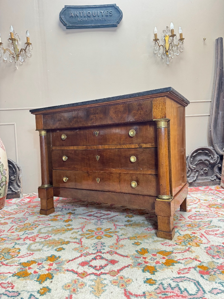 19th Century Empire Period Mahogany Chest Of Drawers -photo-5