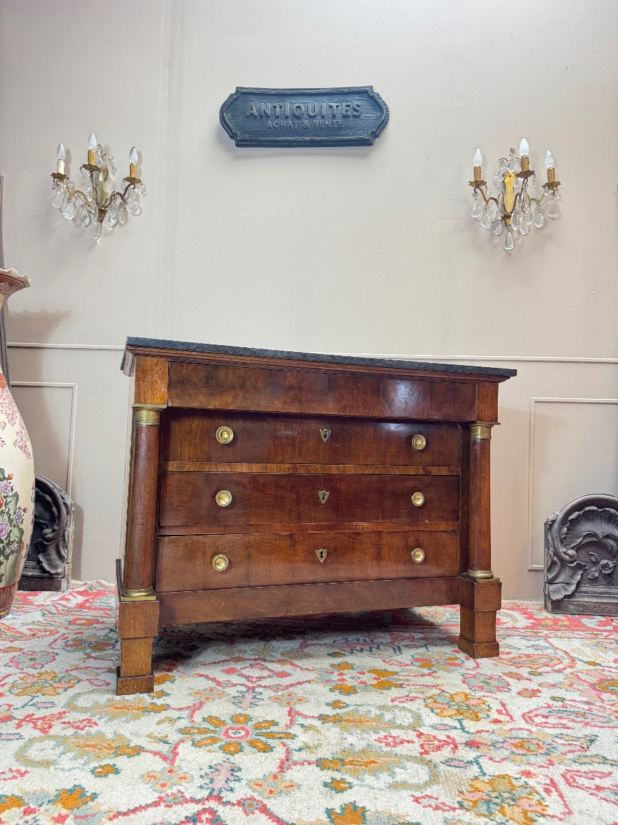 19th Century Empire Period Mahogany Chest Of Drawers 