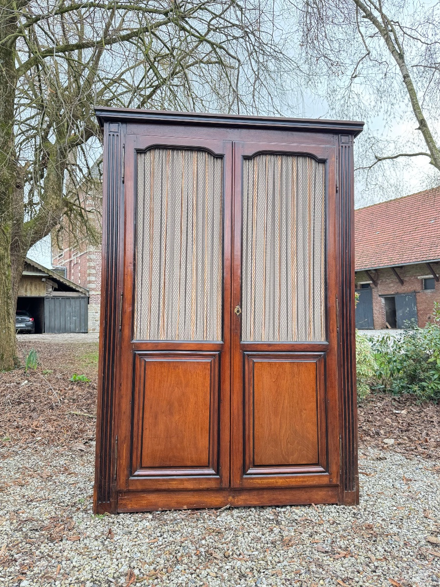 Louis XVI Period Mahogany Wood-paneled Or Parquet-floored Library, 18th Century -photo-2