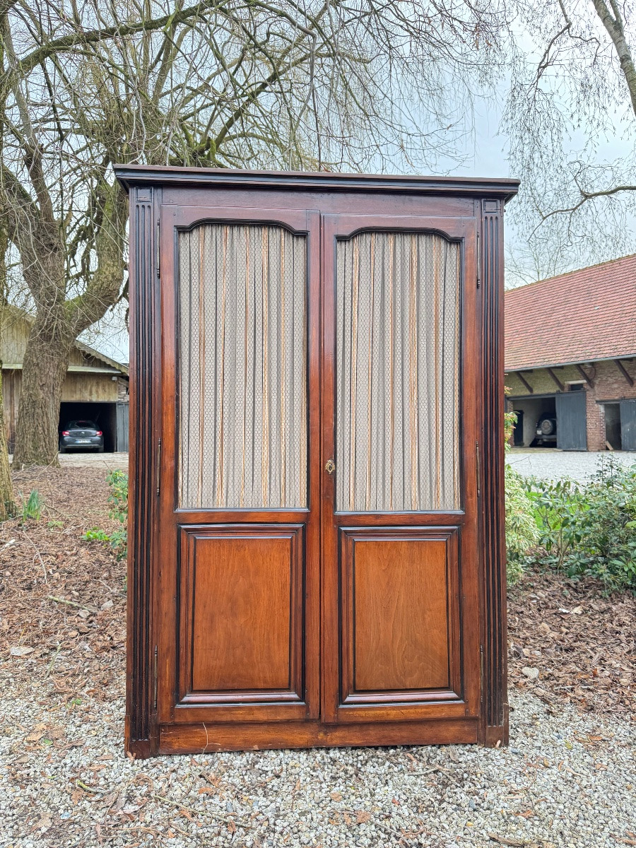 Louis XVI Period Mahogany Wood-paneled Or Parquet-floored Library, 18th Century -photo-1