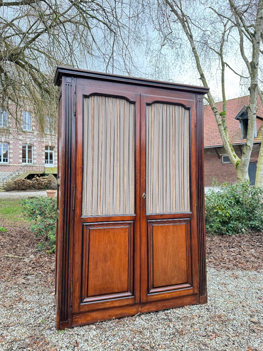 Louis XVI Period Mahogany Wood-paneled Or Parquet-floored Library, 18th Century 
