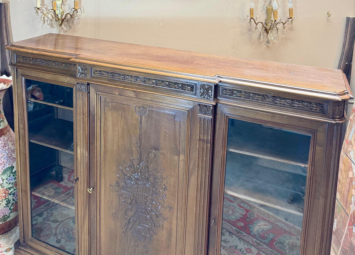 Bibliothèque en acajou de style Louis XVI XIX eme siècle -photo-5