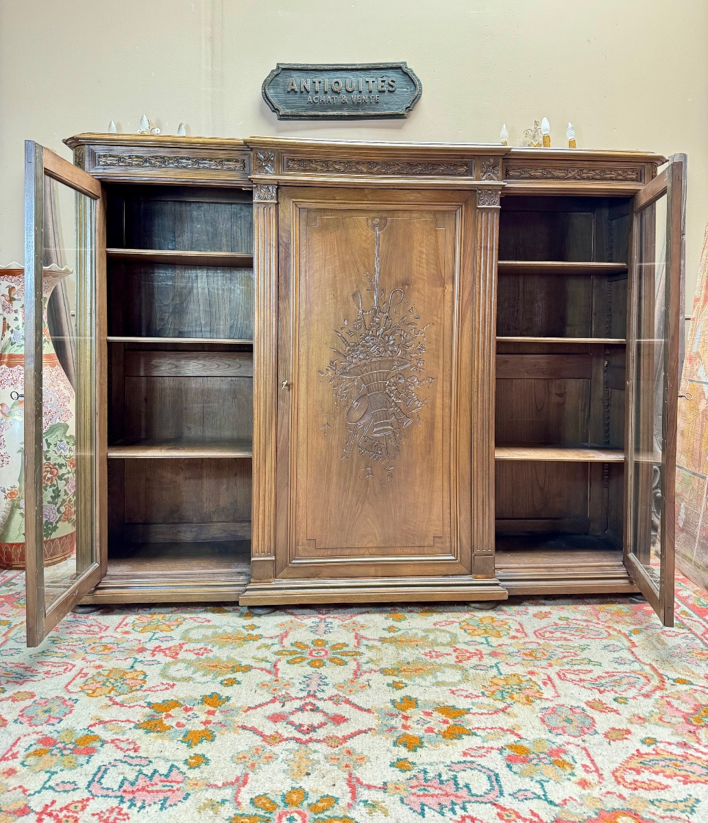 Bibliothèque en acajou de style Louis XVI XIX eme siècle -photo-6