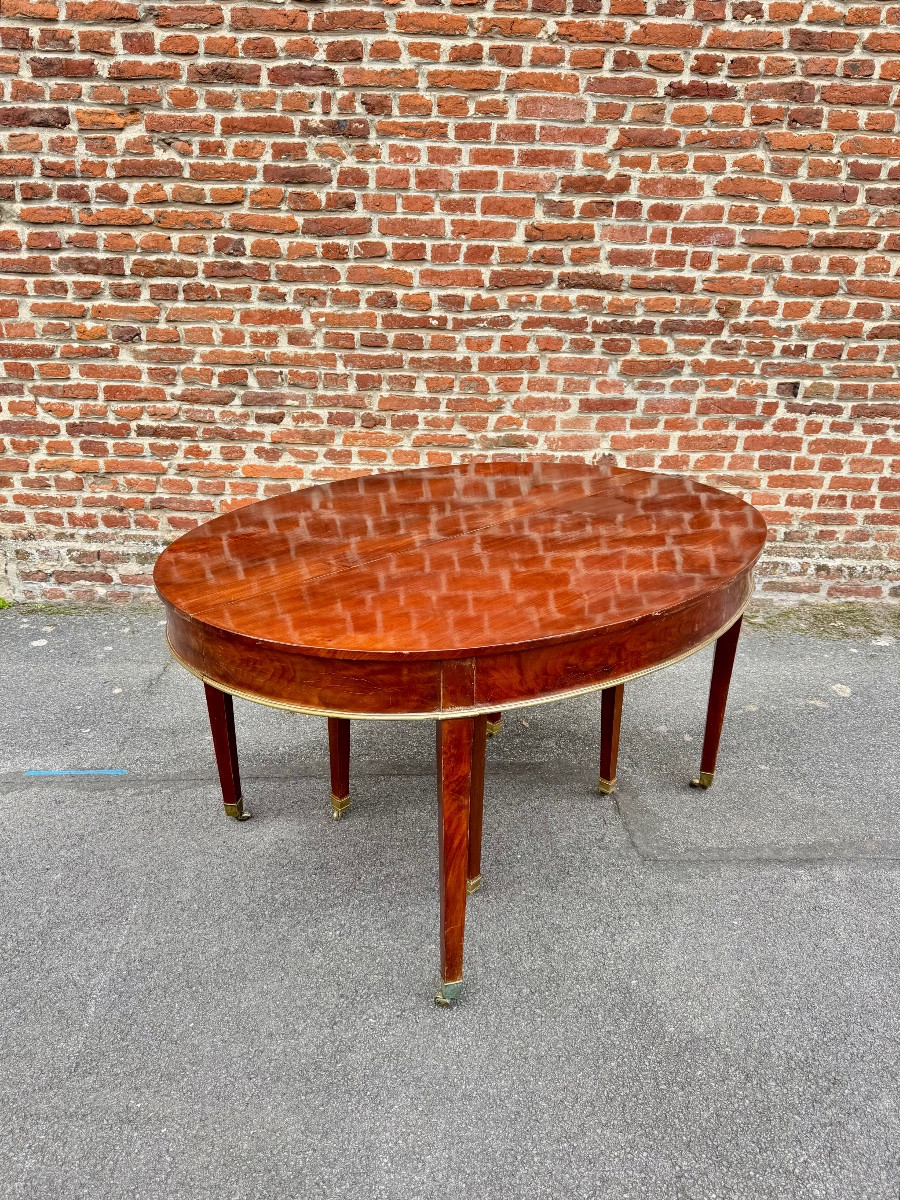 Louis XVI Style Mahogany Dining Table, 5.41m, 19th Century -photo-2