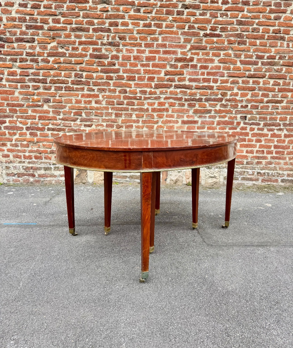 Louis XVI Style Mahogany Dining Table, 5.41m, 19th Century -photo-3