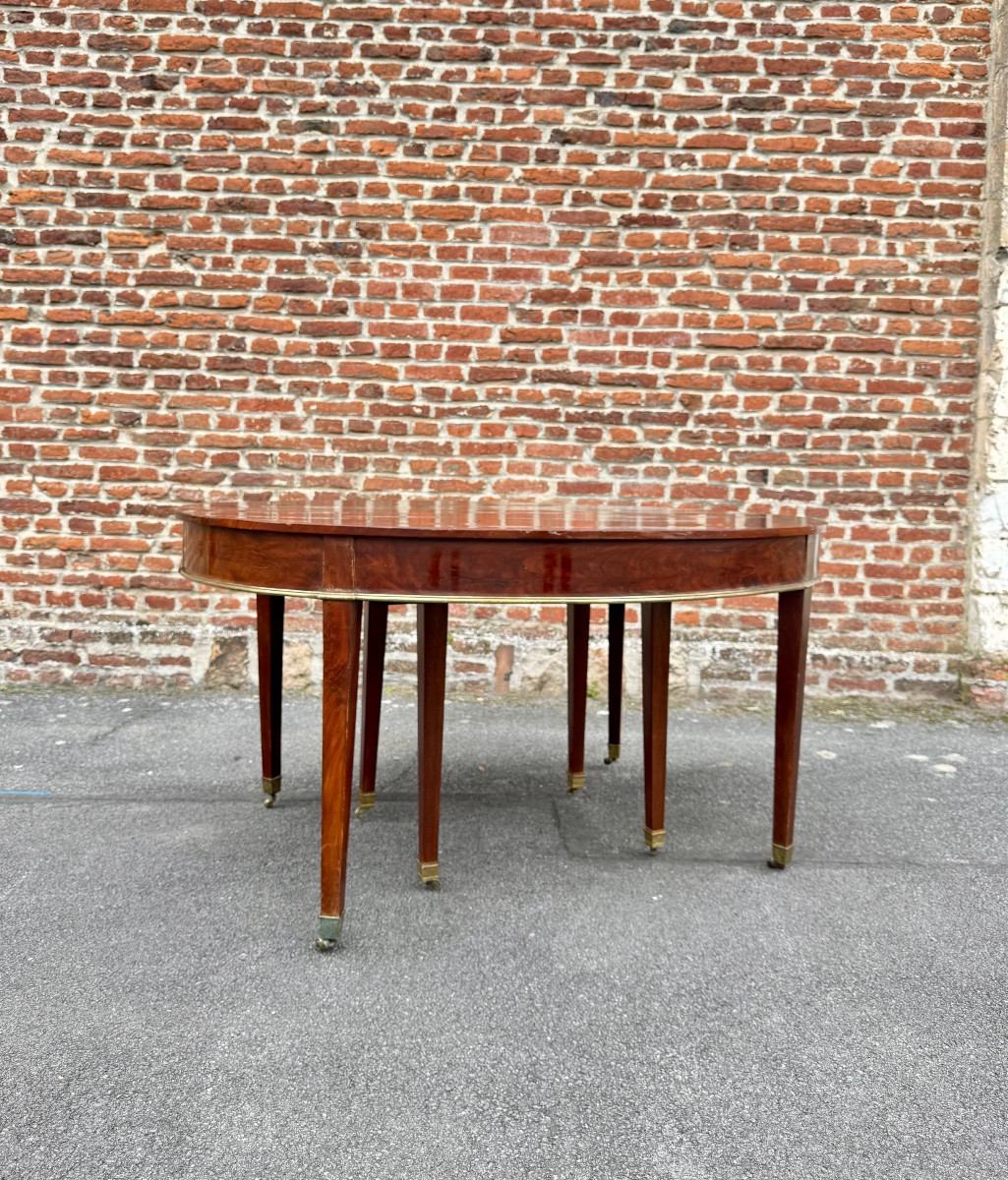 Louis XVI Style Mahogany Dining Table, 5.41m, 19th Century -photo-4