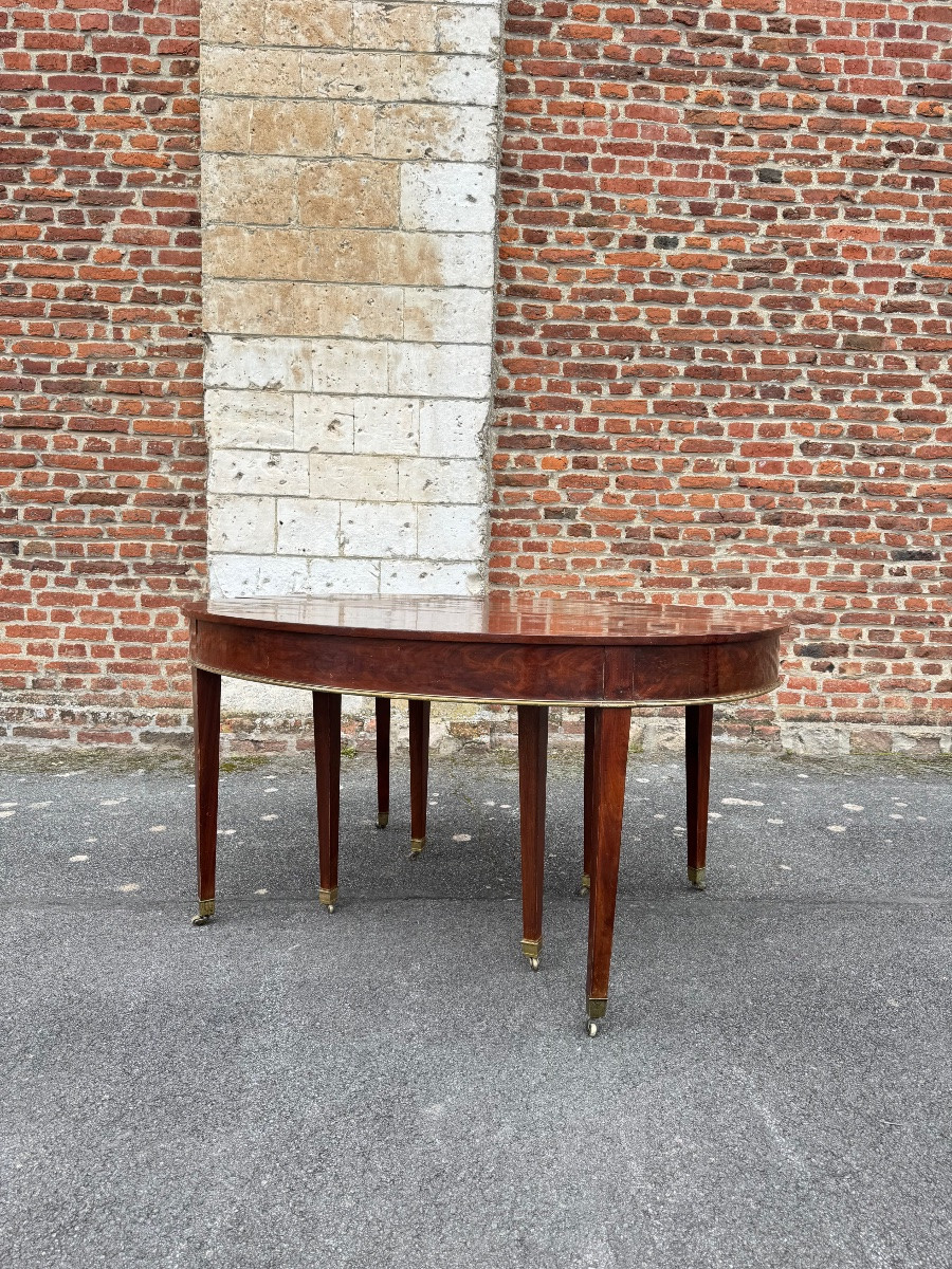 Louis XVI Style Mahogany Dining Table, 5.41m, 19th Century -photo-6