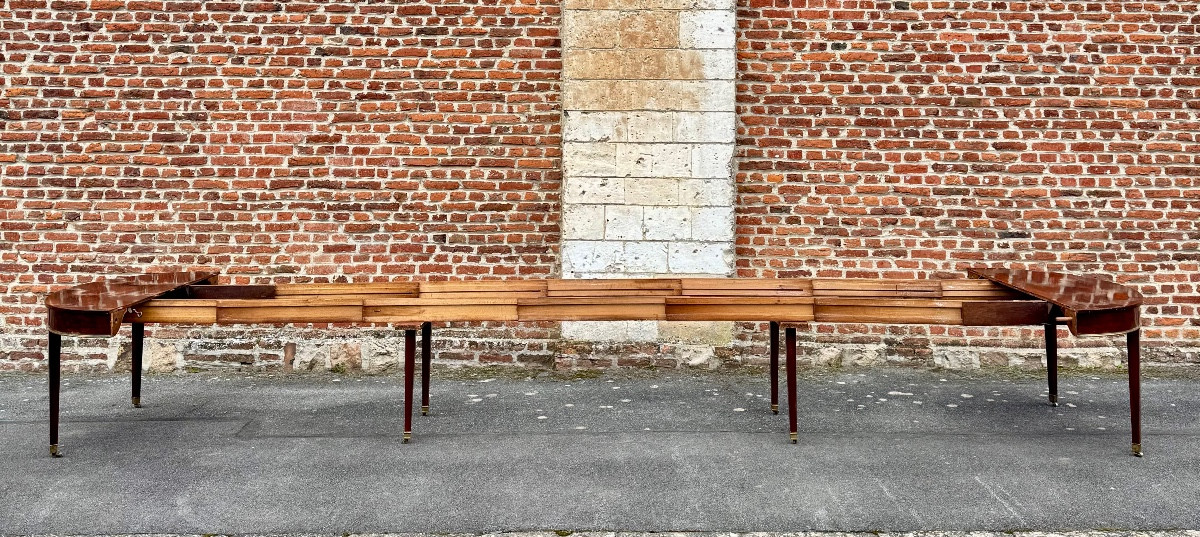 Louis XVI Style Mahogany Dining Table, 5.41m, 19th Century 