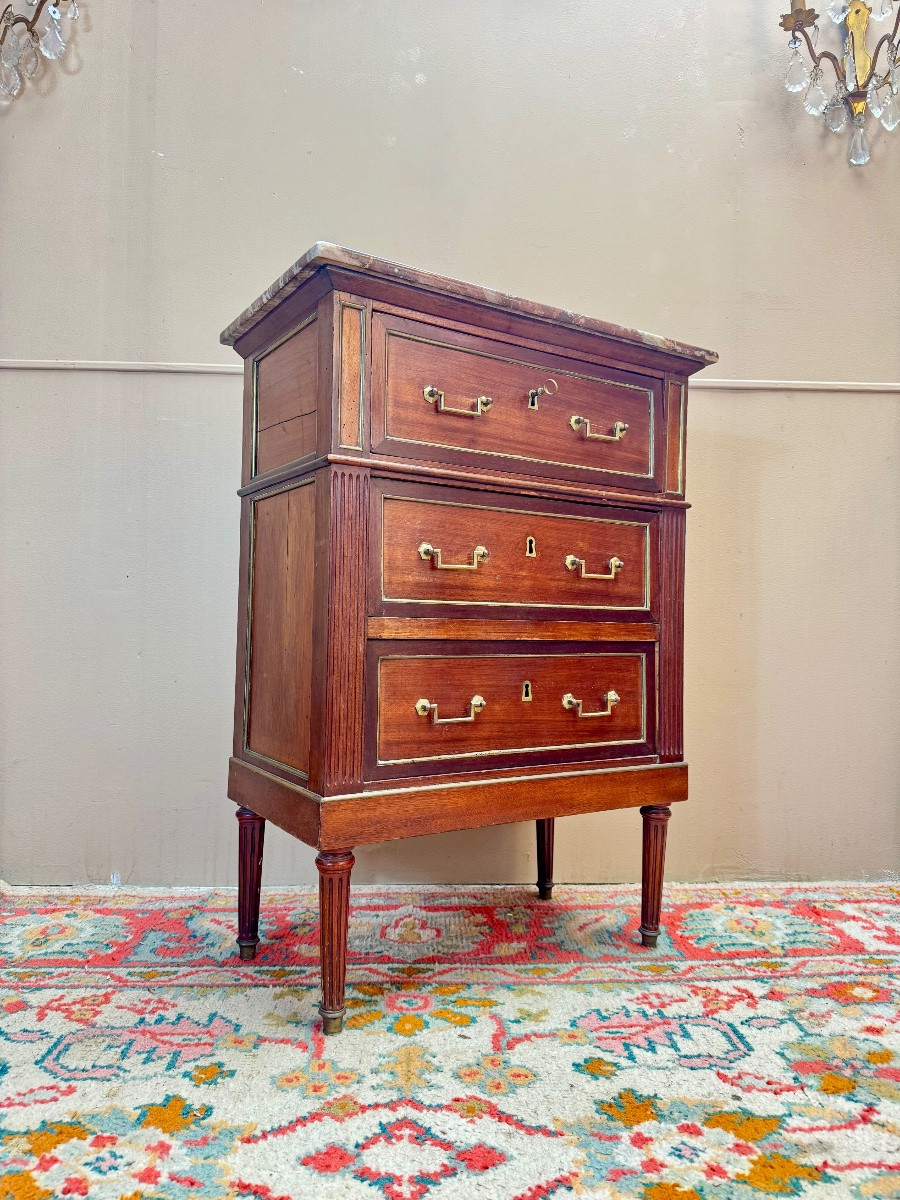 Mahogany Chest Of Drawers From The Louis XVI 18th Century -photo-2