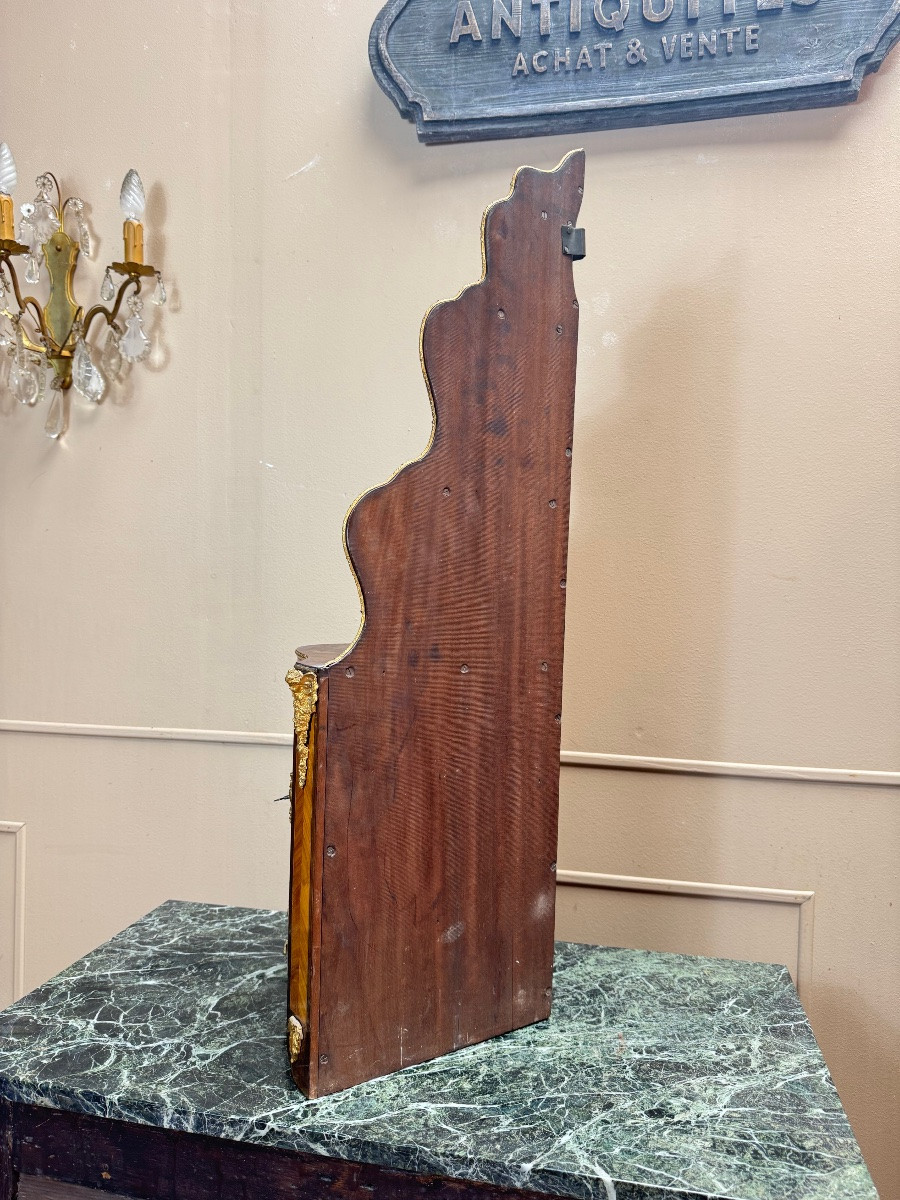 Napoleon III Period Marquetry Wall Corner Cabinet, 19th Century -photo-7