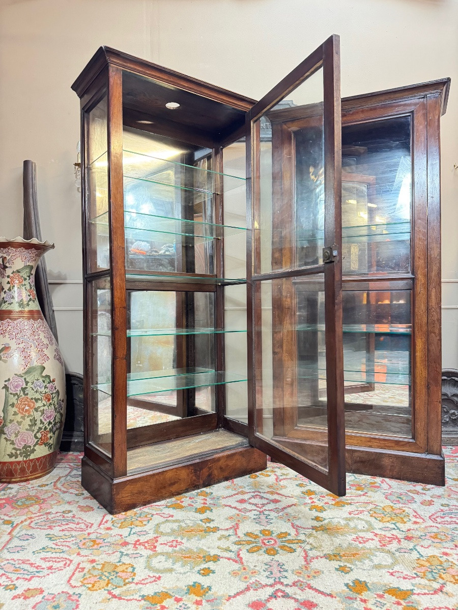 Pair Of Mahogany Display Cabinets From The Directoire Period, 18th Century -photo-4