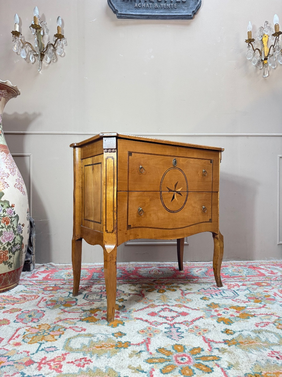 Cherrywood Commode From The 18th-century Transitional Period 