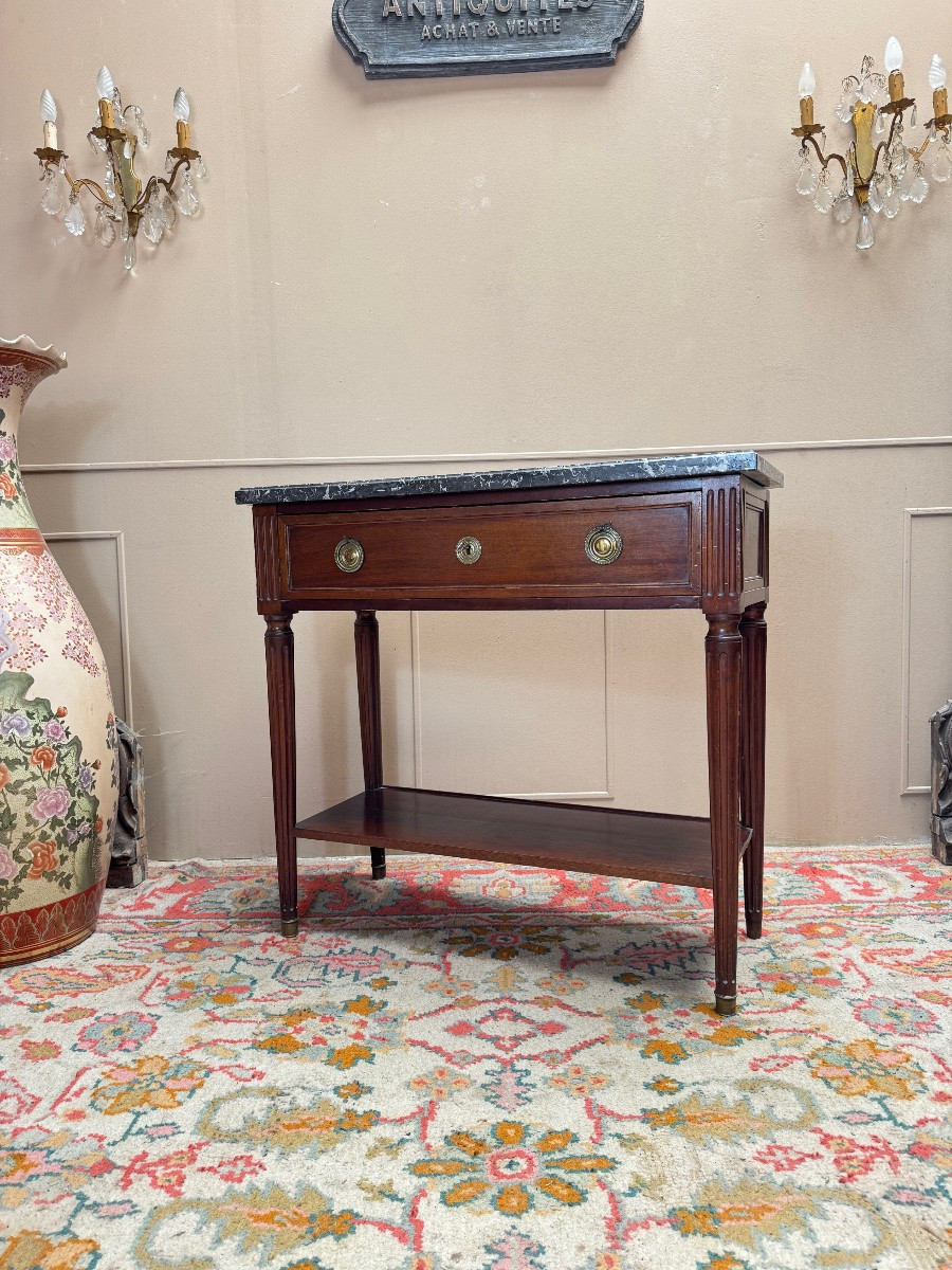 Console en acajou de style Louis XVI XIX eme siècle -photo-1