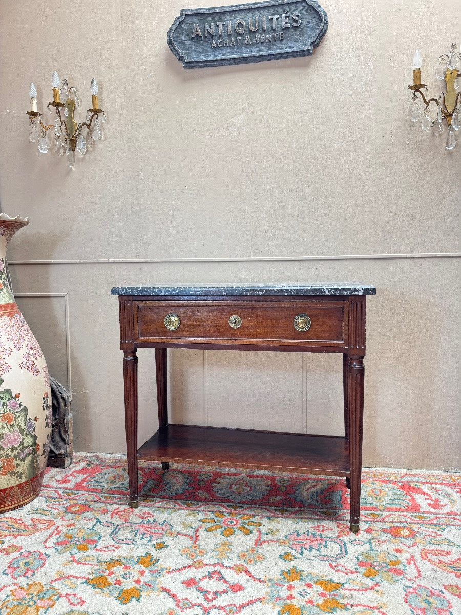 Console en acajou de style Louis XVI XIX eme siècle -photo-4